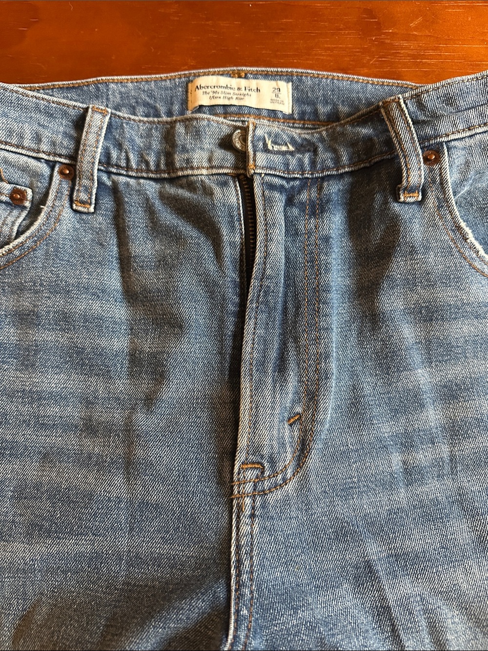 Abercrombie & Fitch Light Wash Straight-Leg Jeans